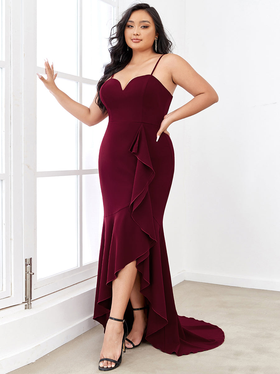 Plus Size Sleeveless Fishtail Wholesale Evening Dresses with Sweetheart Neckline