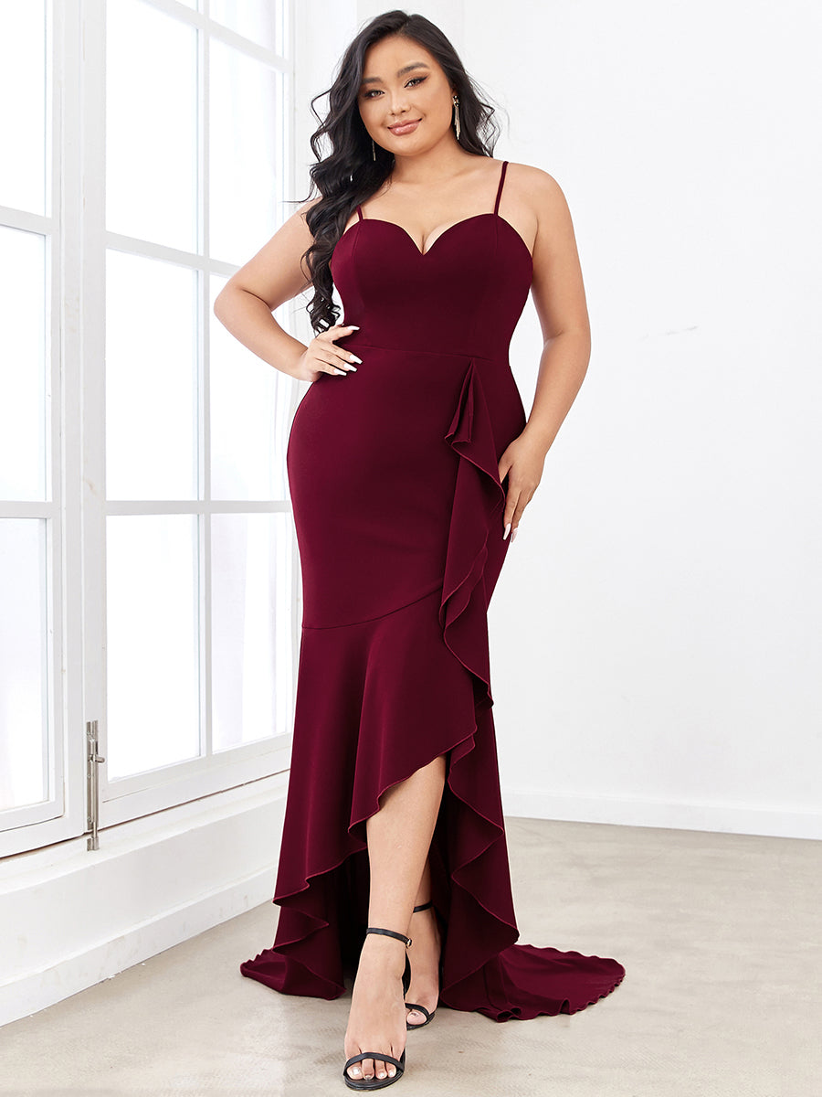 Plus Size Sleeveless Fishtail Wholesale Evening Dresses with Sweetheart Neckline