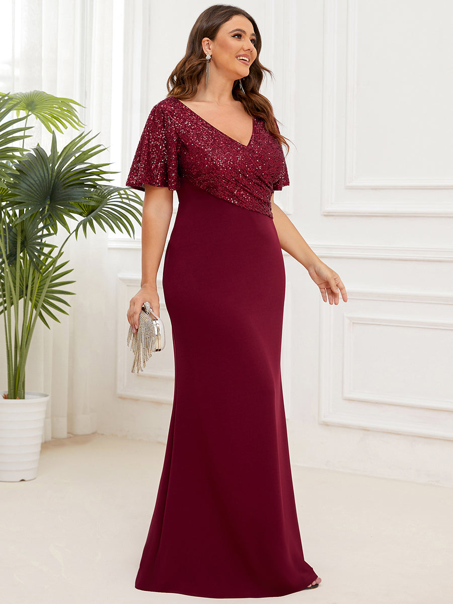 Plus Size Fishtail Sweetheart Neck Split Wholesale Evening Dresses