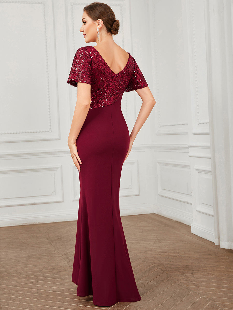 Plus Size Fishtail Sweetheart Neck Split Wholesale Evening Dresses