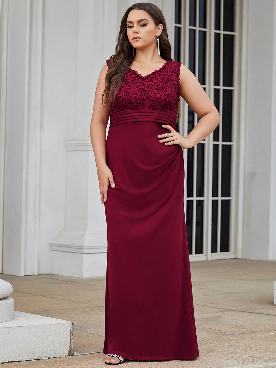 Plus Size V Neck Sheath Silhouette Wholesale Evening Dresses