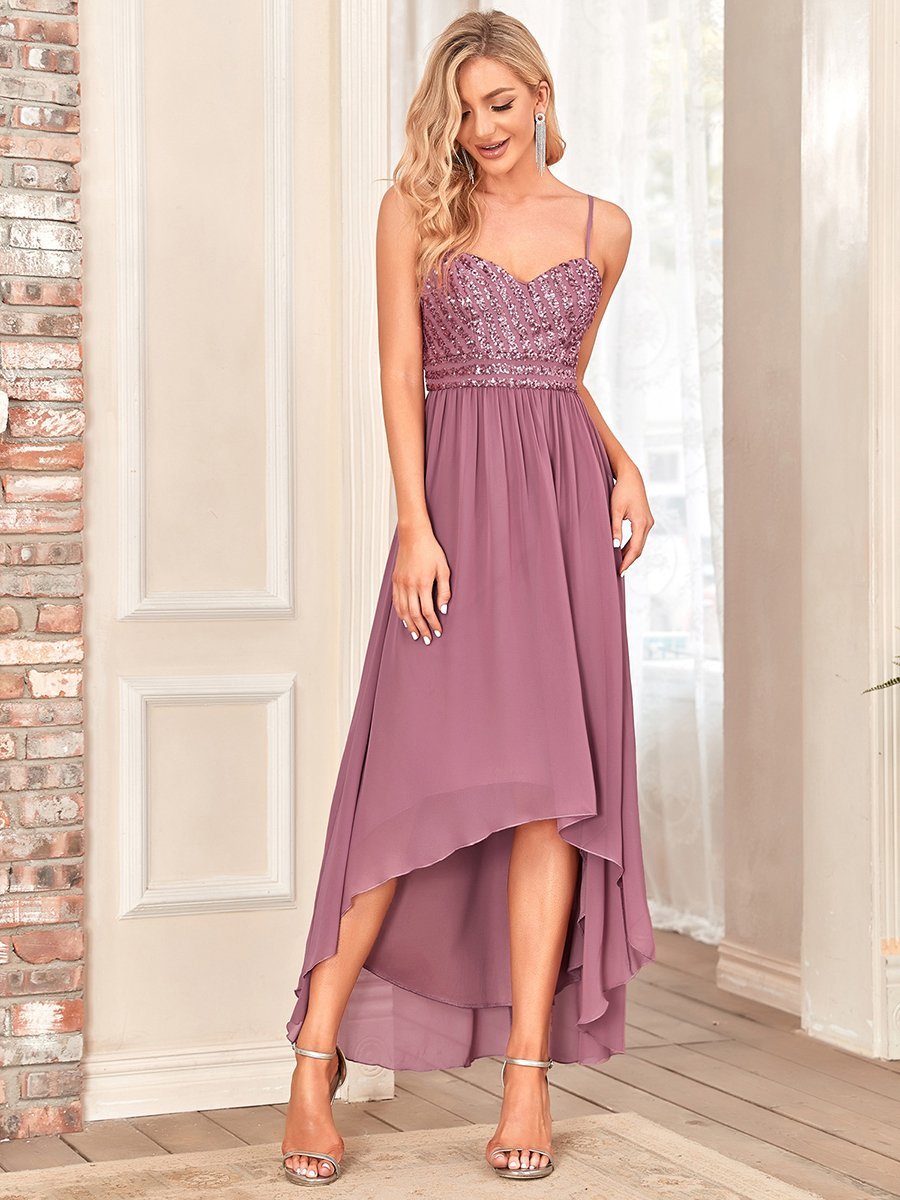 Color=Orchid | Women's A Line Wholesale Evening Dresses with Spaghetti Straps-Orchid 1