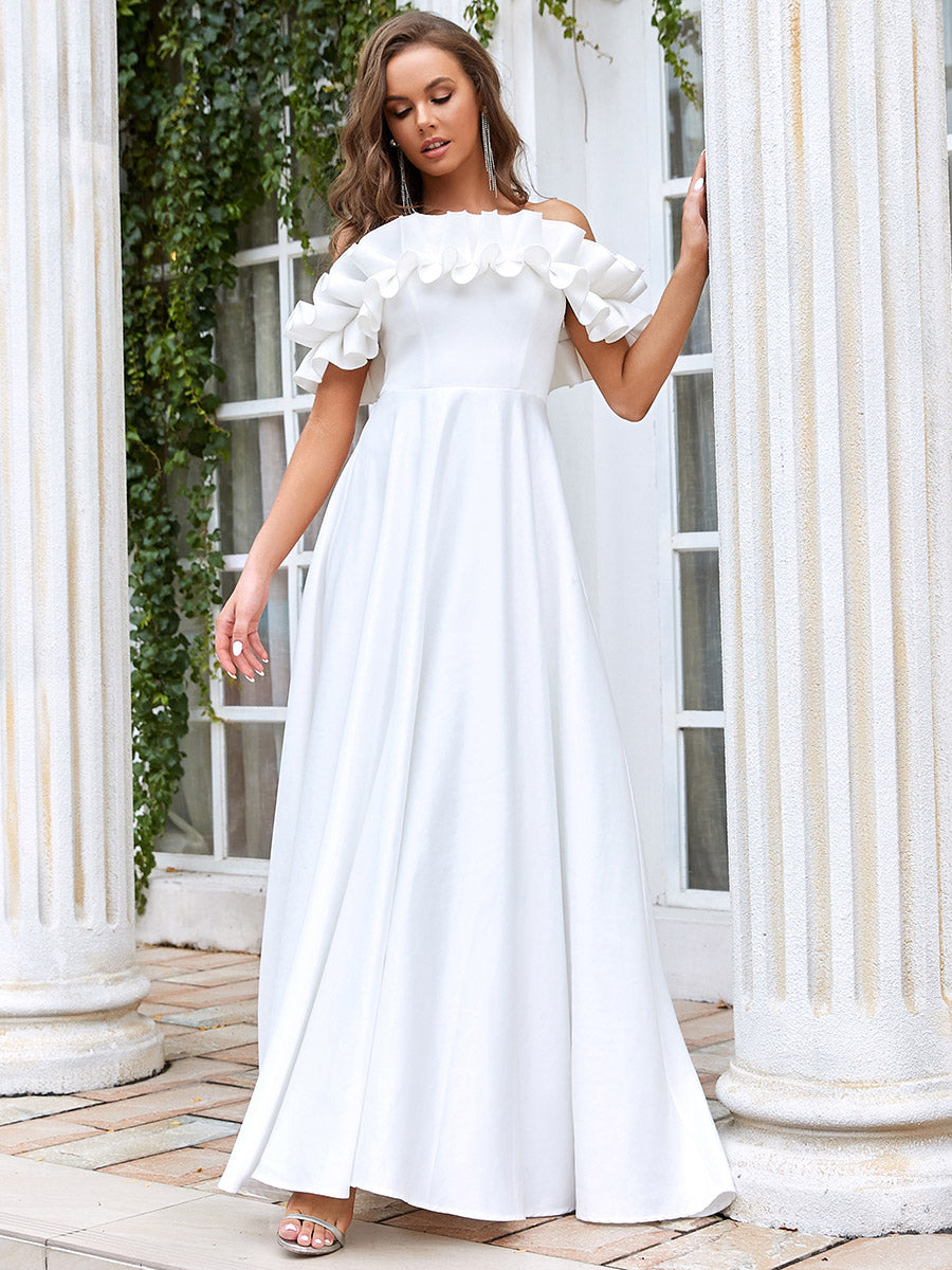 Adorable Stringy Selvedge Off Shoulders Wholesale Wedding Dresses