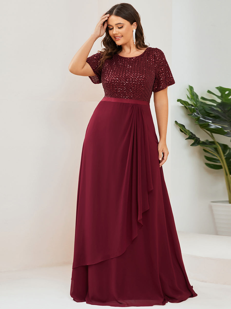 Short Sleeves Round Neck A Line Wholesale Mother of the Bride Dresses