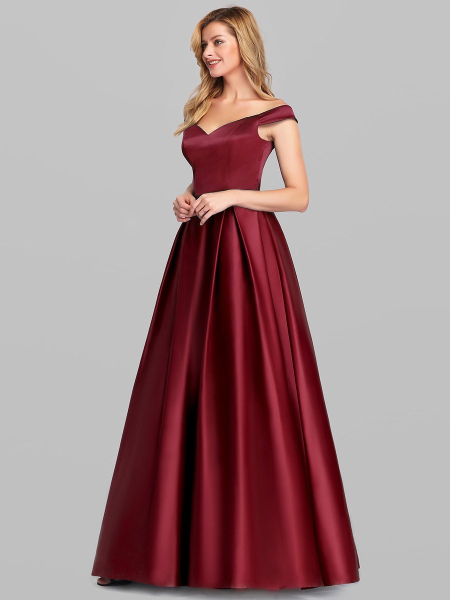 A-Line Off Shoulder Maxi Long Wholesale Prom Dresses