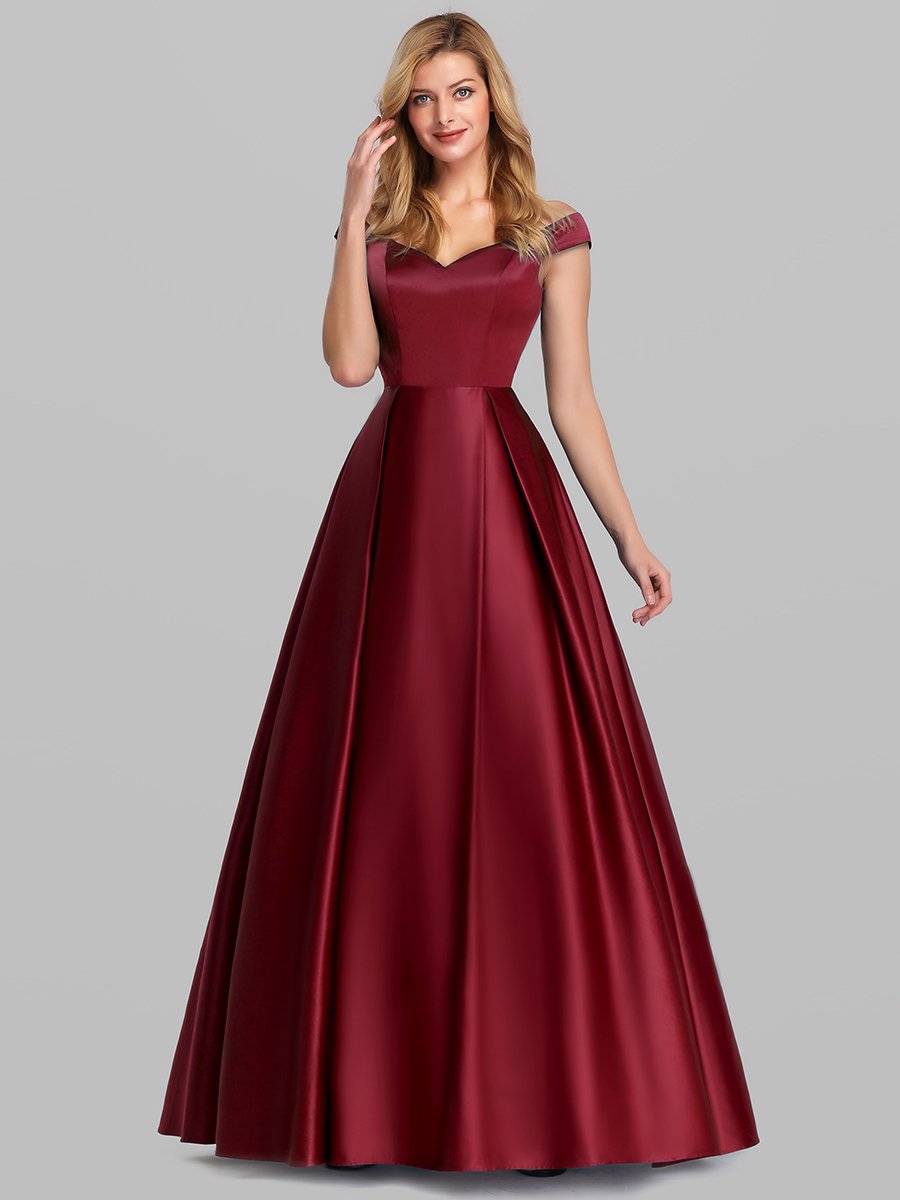 A-Line Off Shoulder Maxi Long Wholesale Prom Dresses
