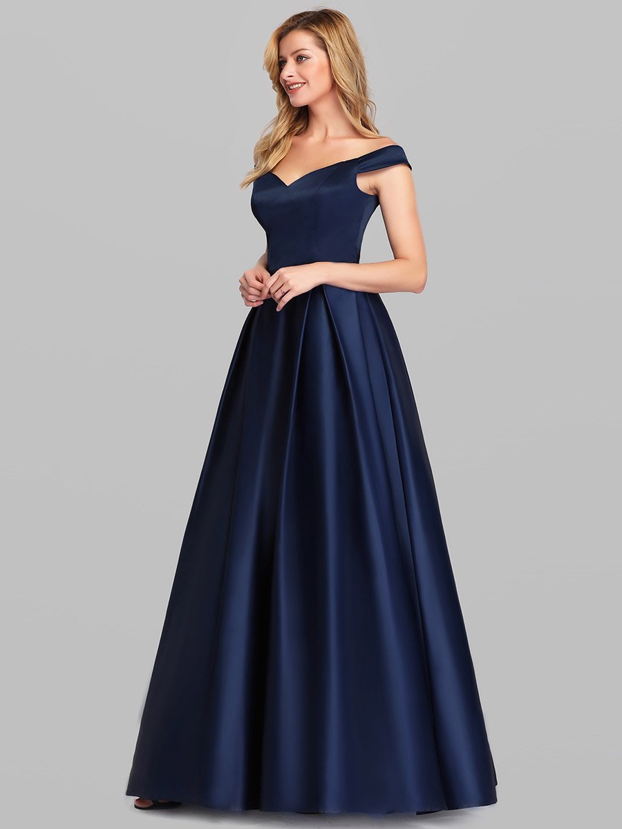 A-Line Off Shoulder Maxi Long Wholesale Prom Dresses