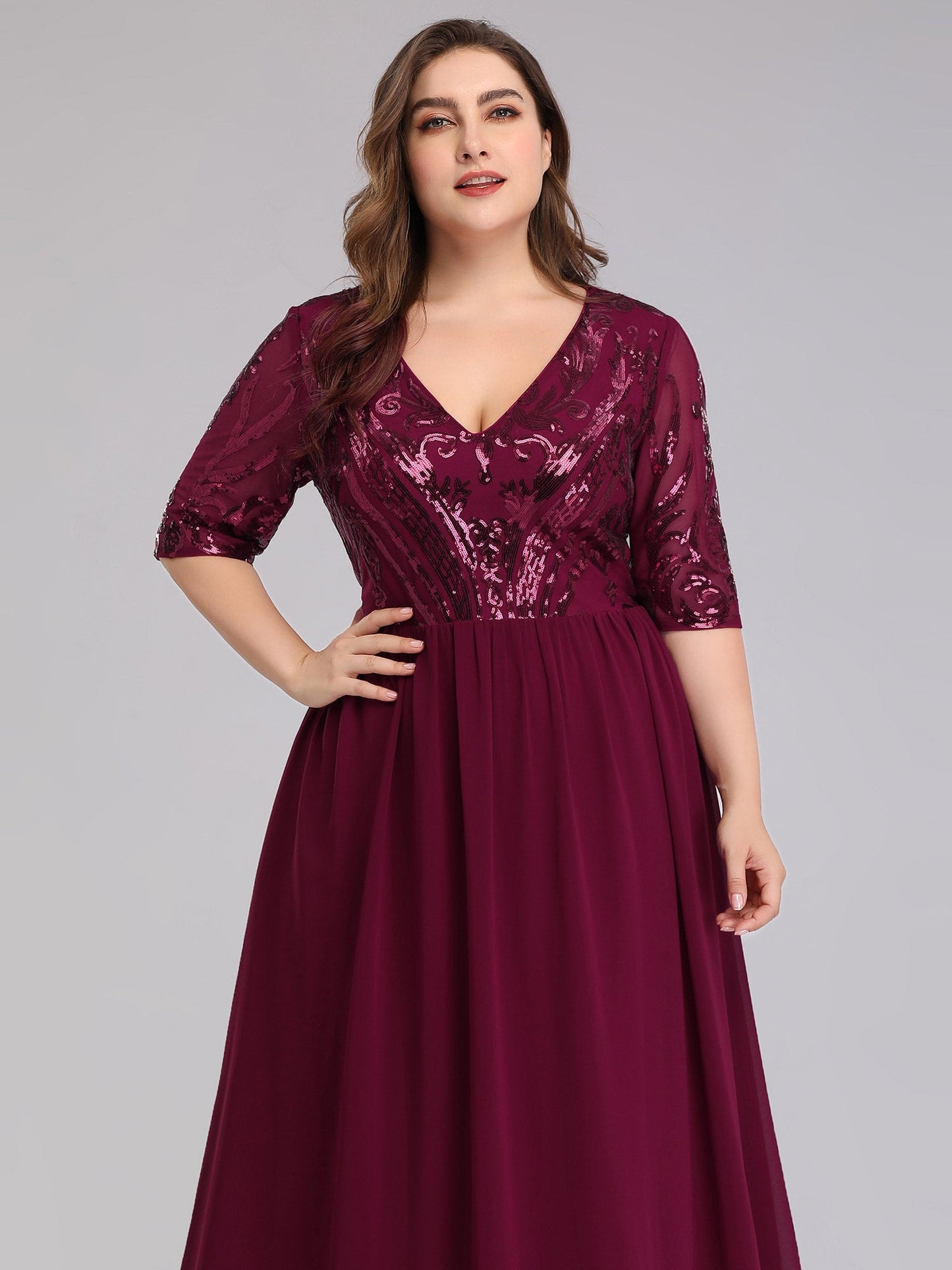 Mother of Bride/Groom Wholesale Dresses with Half Sleeve
