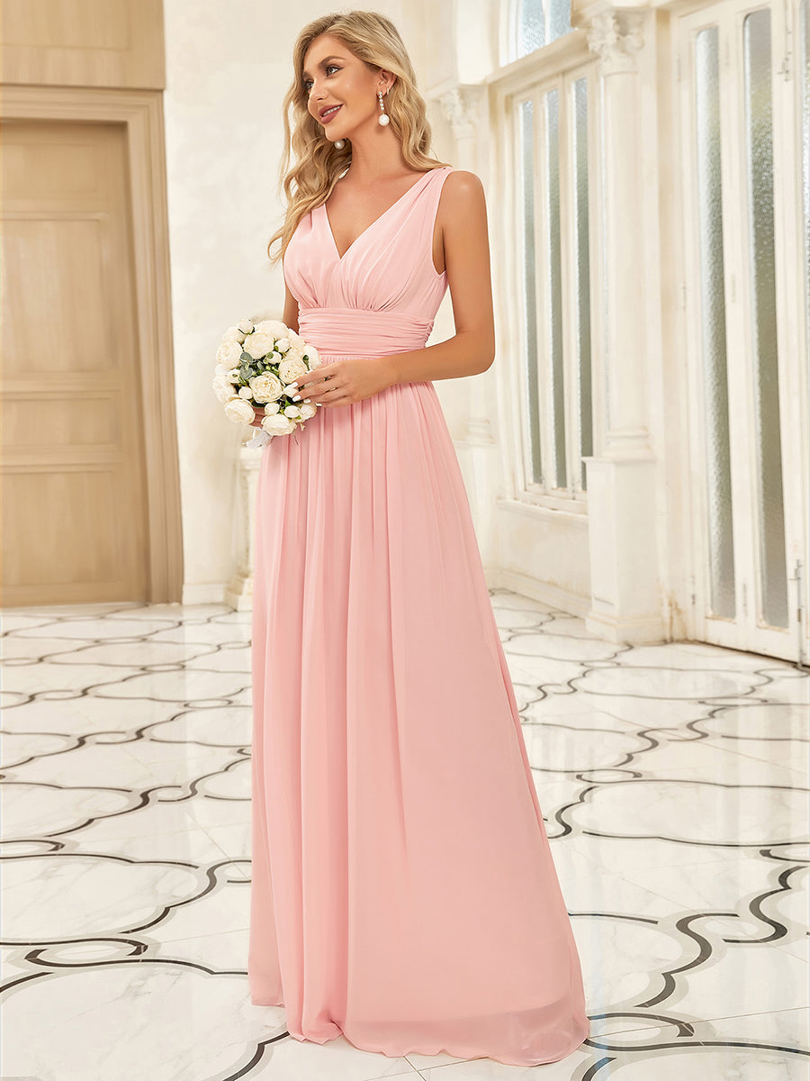 Elegant Wholesale Maxi Long Evening Dresses With Double V-Neck