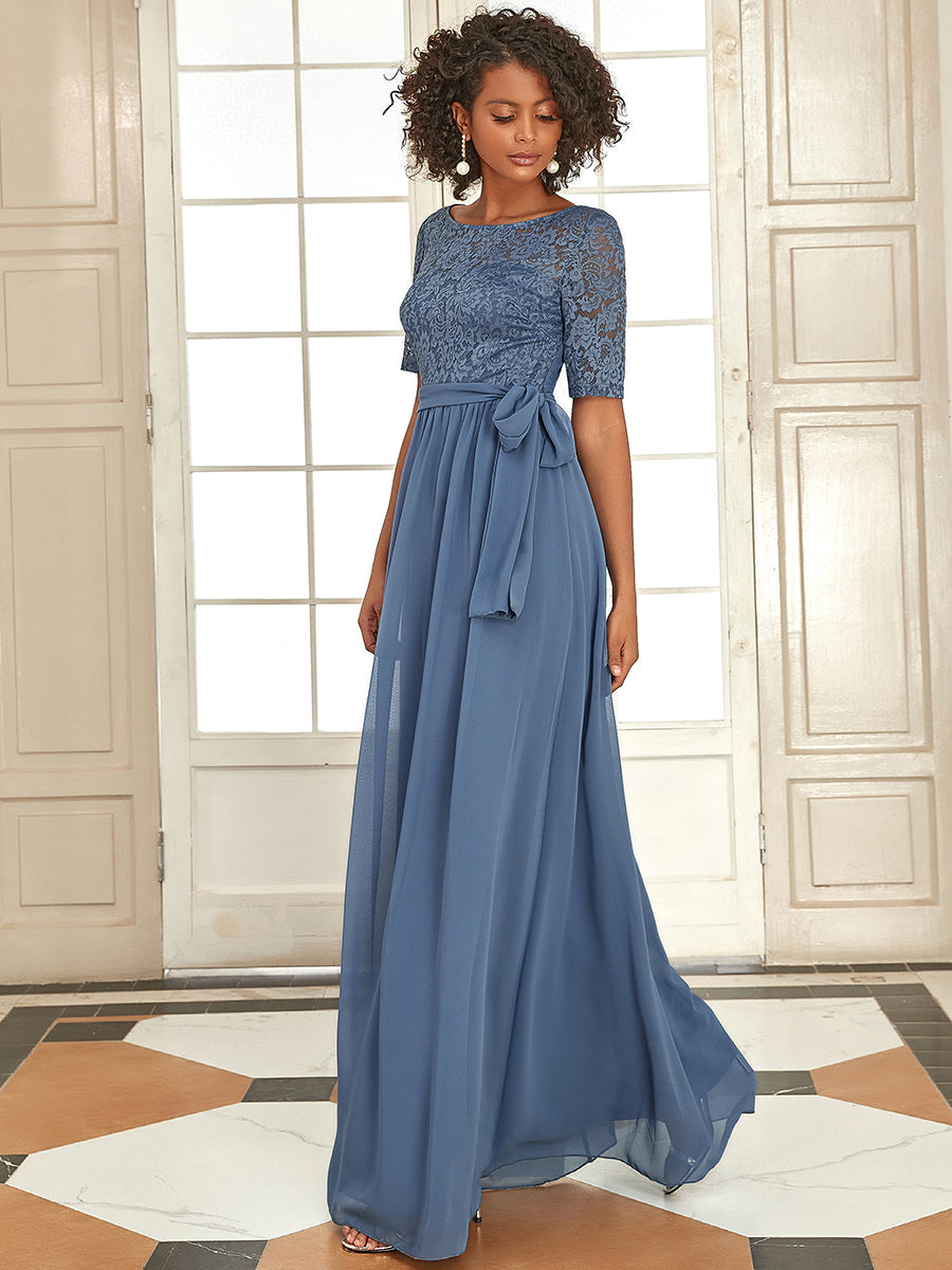 Elegant Lace & Chiffon Wholesale Evening Dress For Women