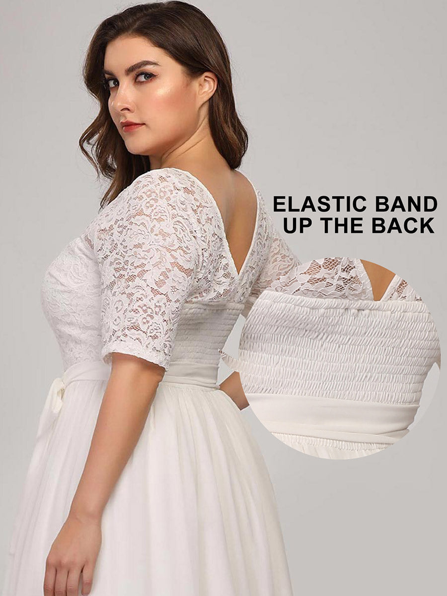 Maxi Long Lace Illusion Wholesale Plus Size Mother Of Bride Dresses