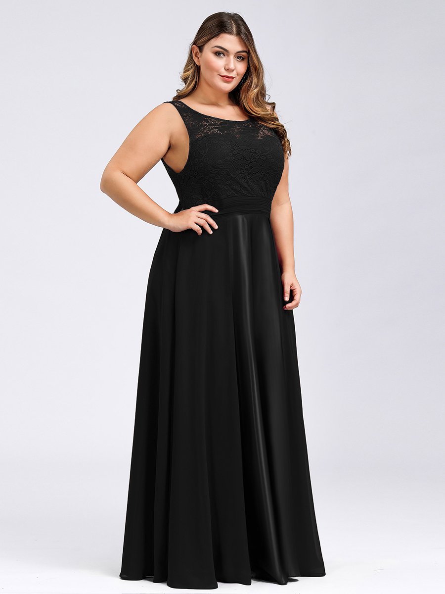 Plus Size Wholesale Chiffon Bridesmaid Dresses With Lace Top