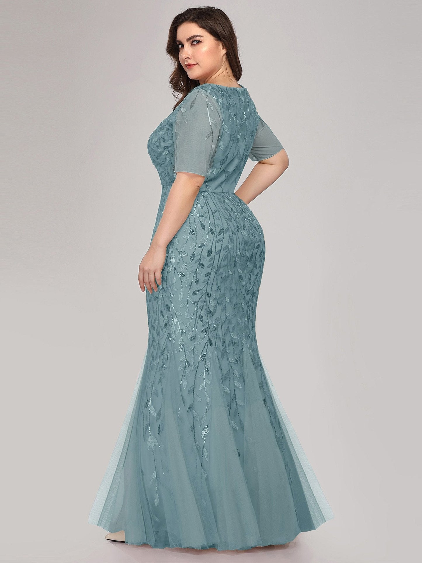 Wholesale Sequin Print Fishtail Tulle Dresses for Party