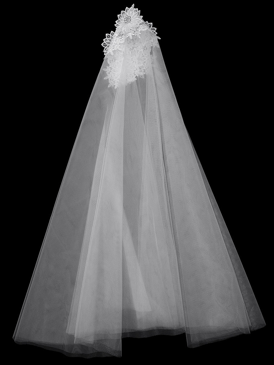 Dainty Deep V Neck Sleeveless Wholesale Lace Wedding Dress