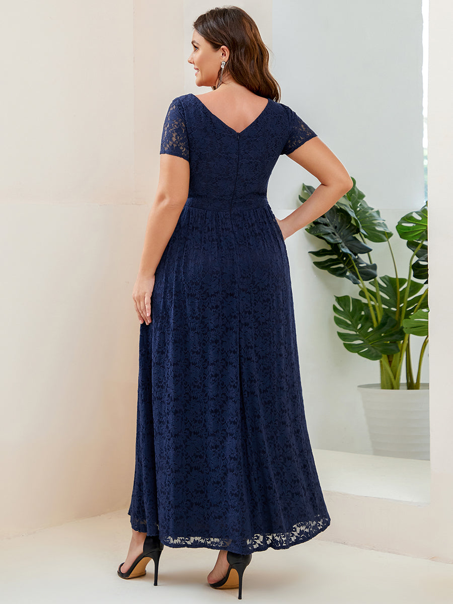 Sexy Short Sleeves Deep V Neck A Line Wholesale Evening Dresses