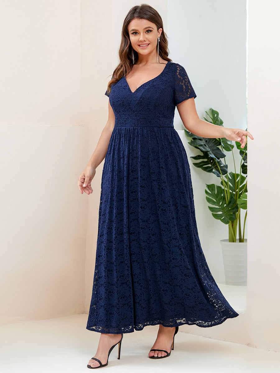 Sexy Short Sleeves Deep V Neck A Line Wholesale Evening Dresses