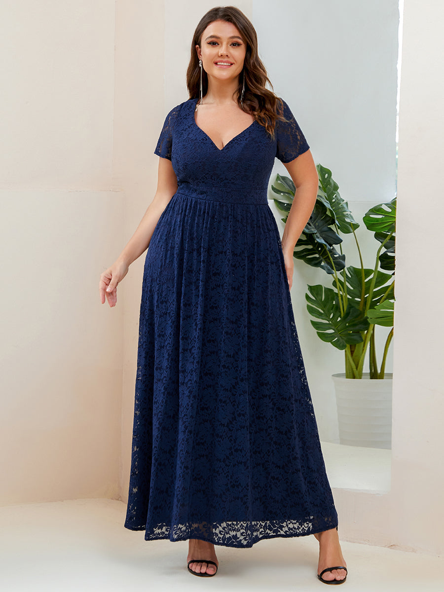 Sexy Short Sleeves Deep V Neck A Line Wholesale Evening Dresses