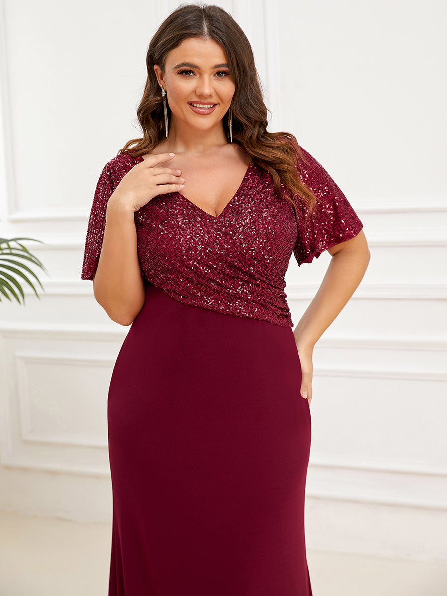 Plus Size Fishtail Sweetheart Neck Split Wholesale Evening Dresses