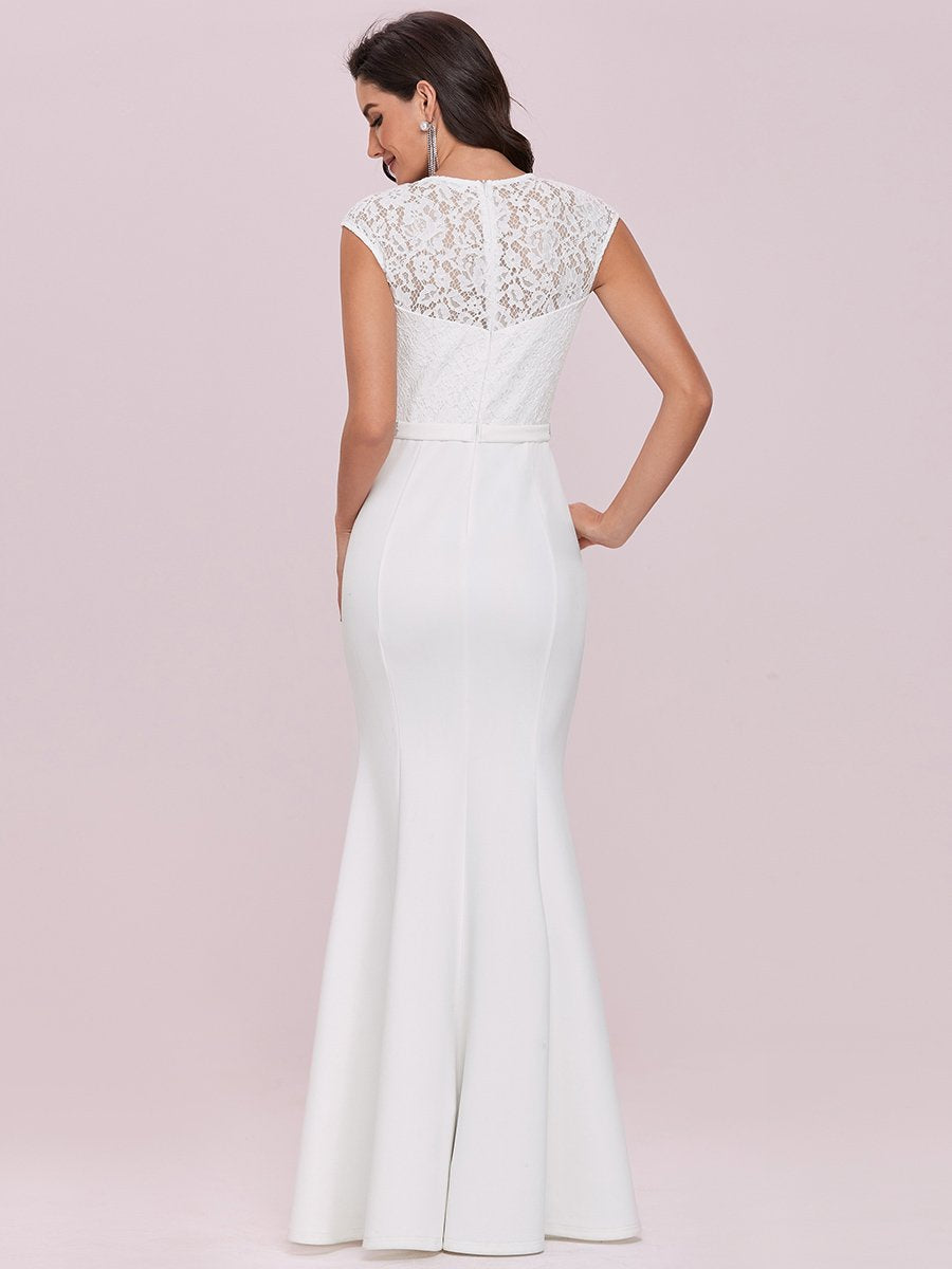 Wholesale Cap Sleeve Sweetheart Mermaid Style Wedding Dress