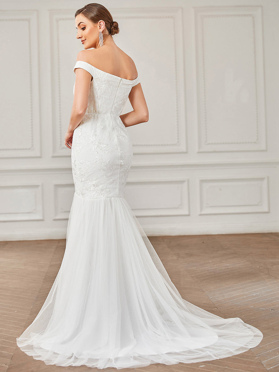Sleeveless Off Shoulders Fishtail Wholesale Wedding Dresses