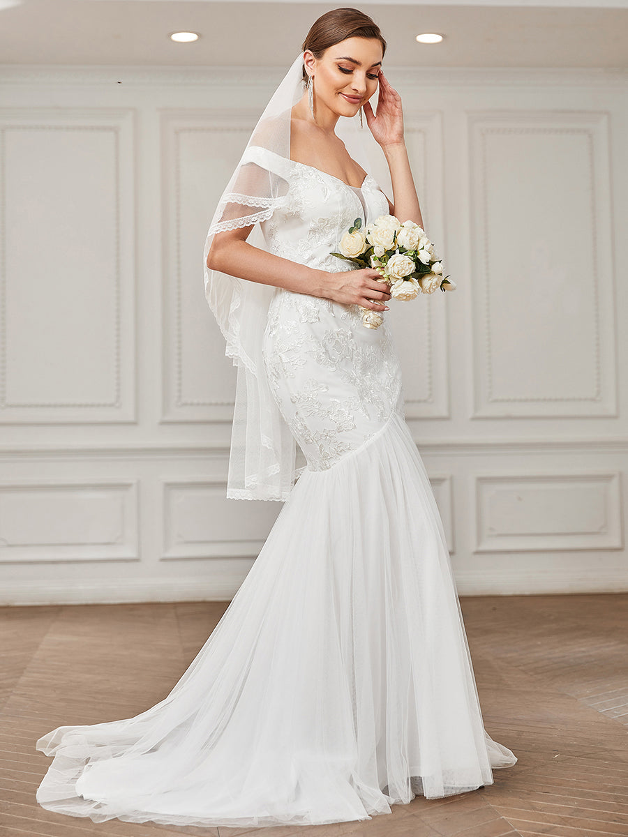 Sleeveless Off Shoulders Fishtail Wholesale Wedding Dresses