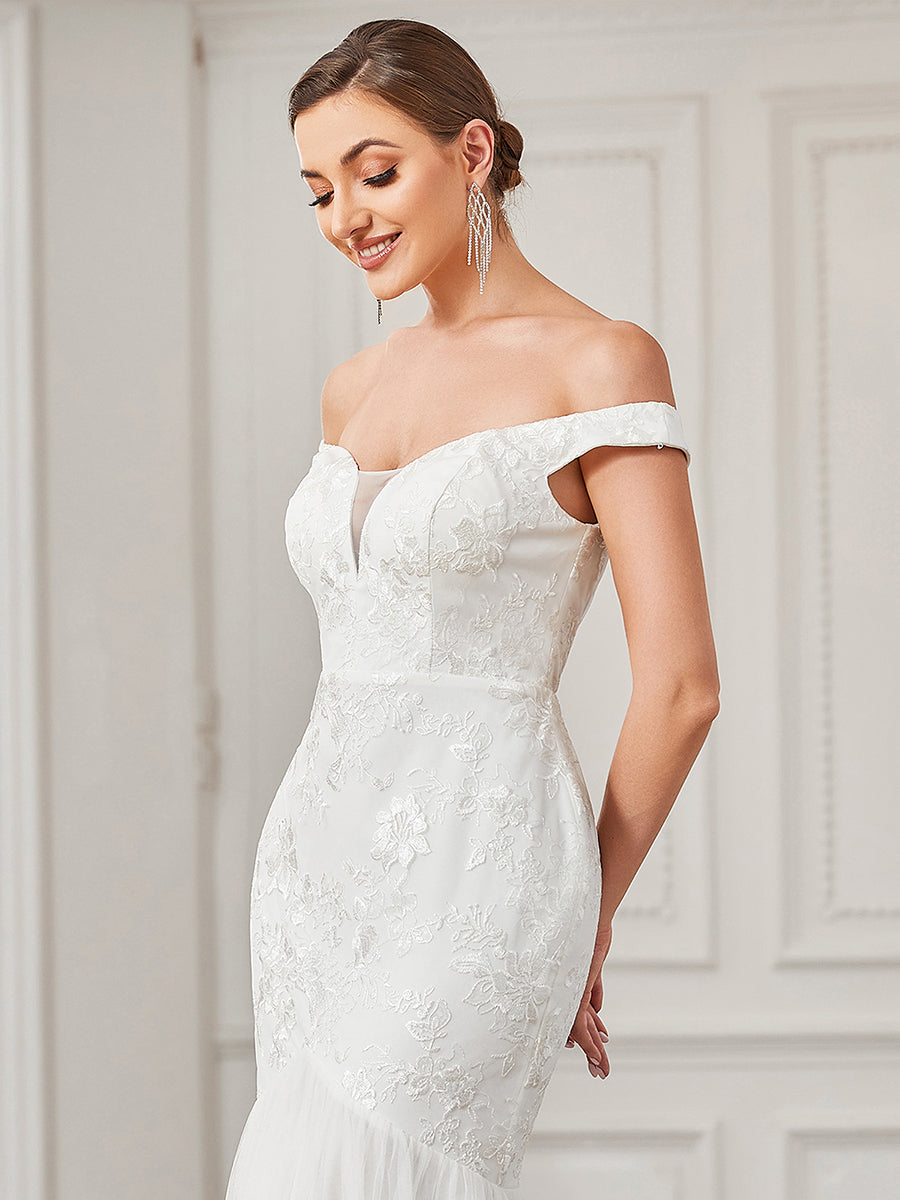 Sleeveless Off Shoulders Fishtail Wholesale Wedding Dresses
