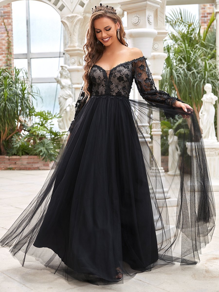 Deep V Neck Off-Shoulder Floor Length Wholesale Wedding Dresses