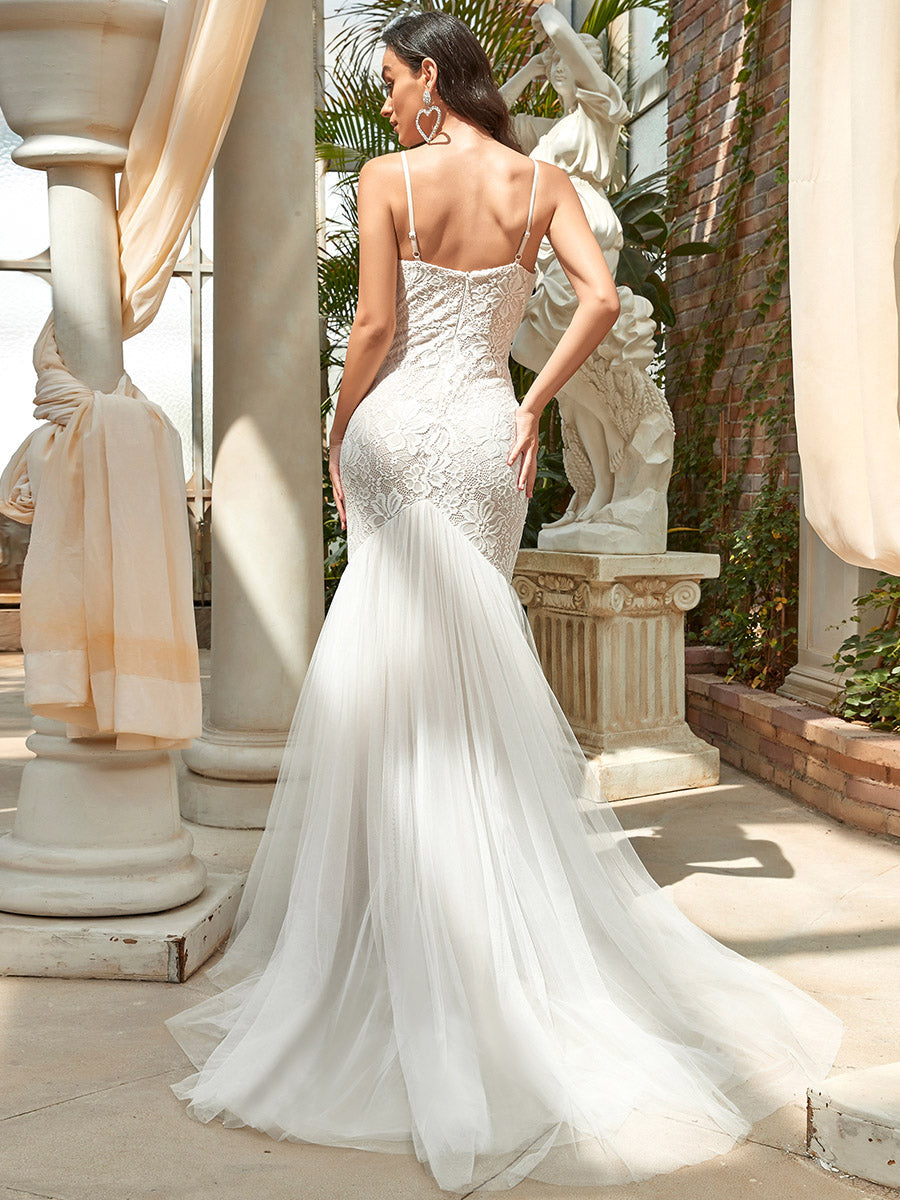Sleeveless Sweetheart Neck Split Wholesale Wedding Dresses