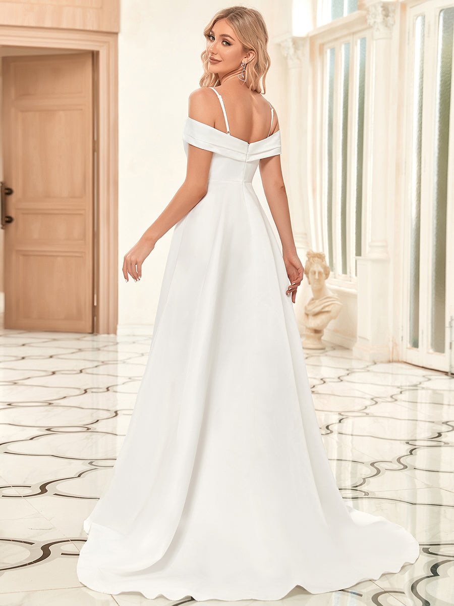 Gorgeous Off Shoulders V Neck A Line Wholesale Wedding Dresses