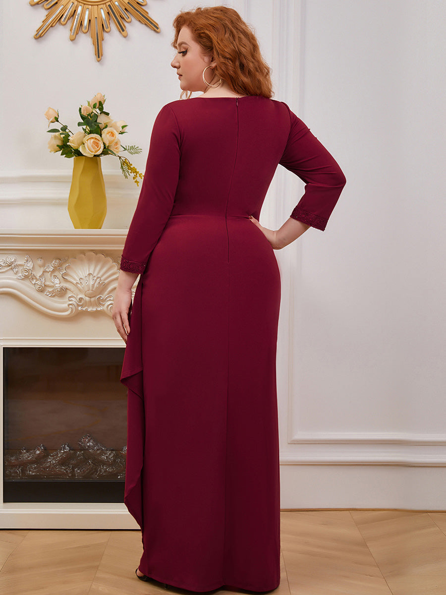 Modest Wholesale Side Ruched Round Neck Wholesale Evening Dress