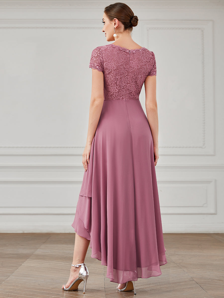 Wholesale Mother of Bridesmaid Dresses with Deep V Neck Short Sleeves