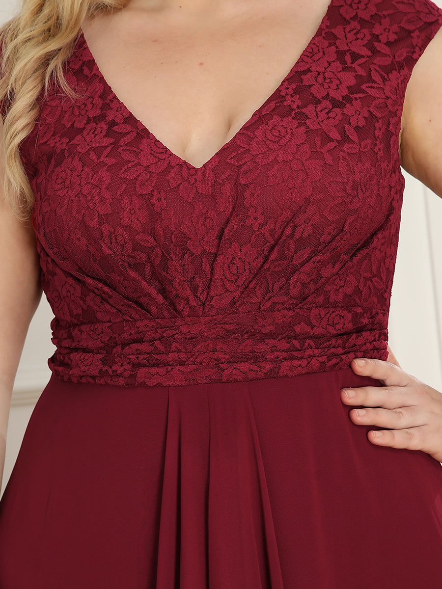 Deep V Neck Cover Sleeves Floor Length Wholesale Evening Dresses