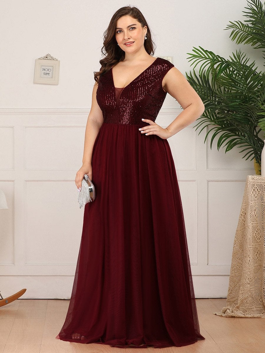 Plus Size Maxi Sequin Wholesale Prom Dresses With Cap Sleeve