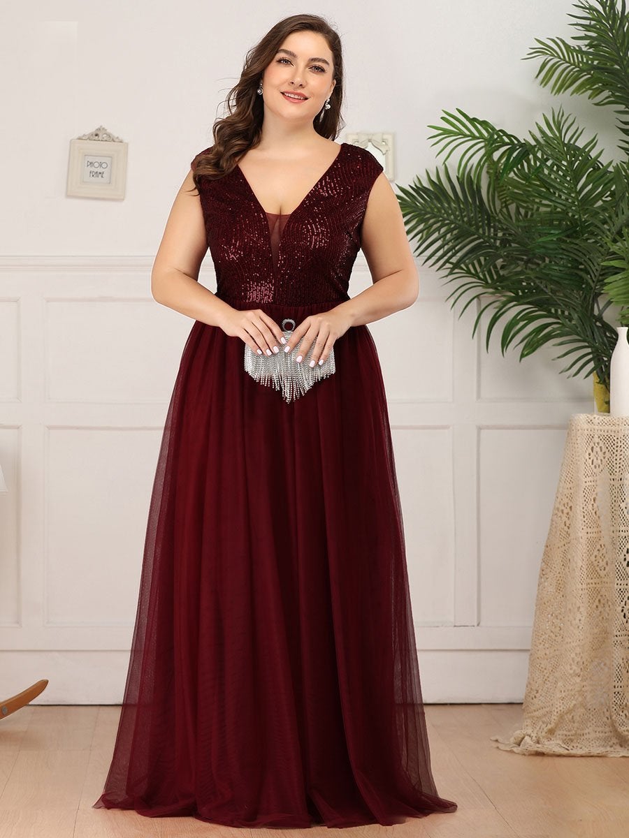 Plus Size Maxi Sequin Wholesale Prom Dresses With Cap Sleeve