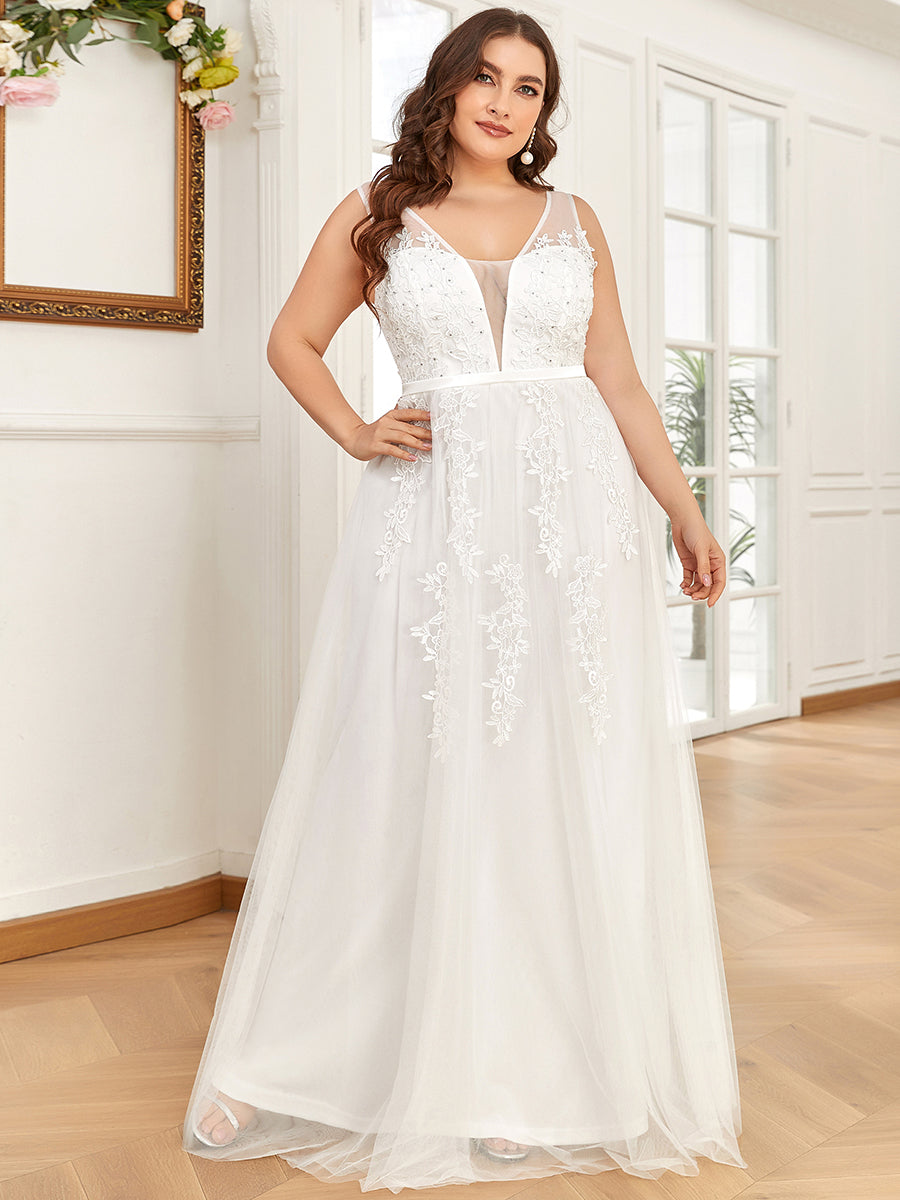 Color=White | Women's Fashion Sleeveless Wholesale Plus Size Party Dresses-White 1