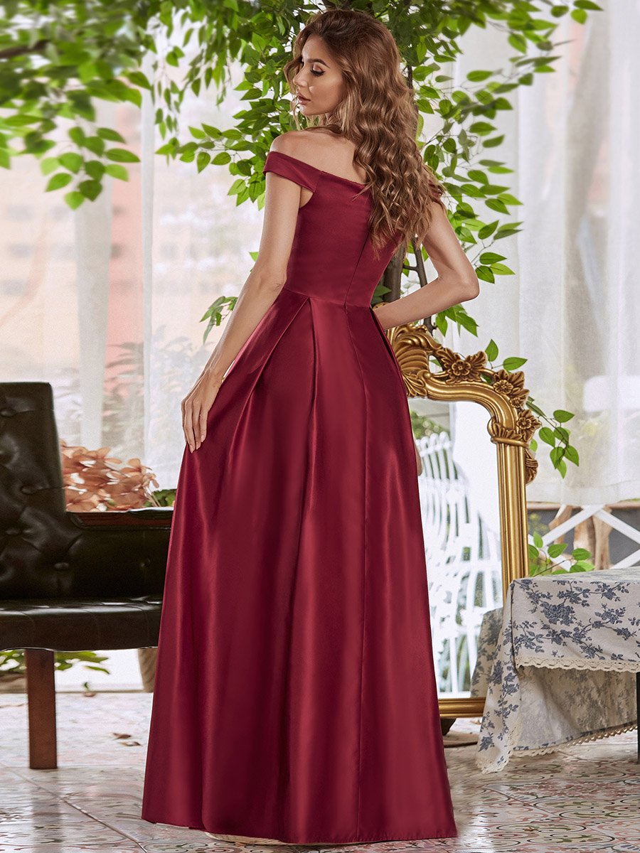 A-Line Off Shoulder Maxi Long Wholesale Prom Dresses
