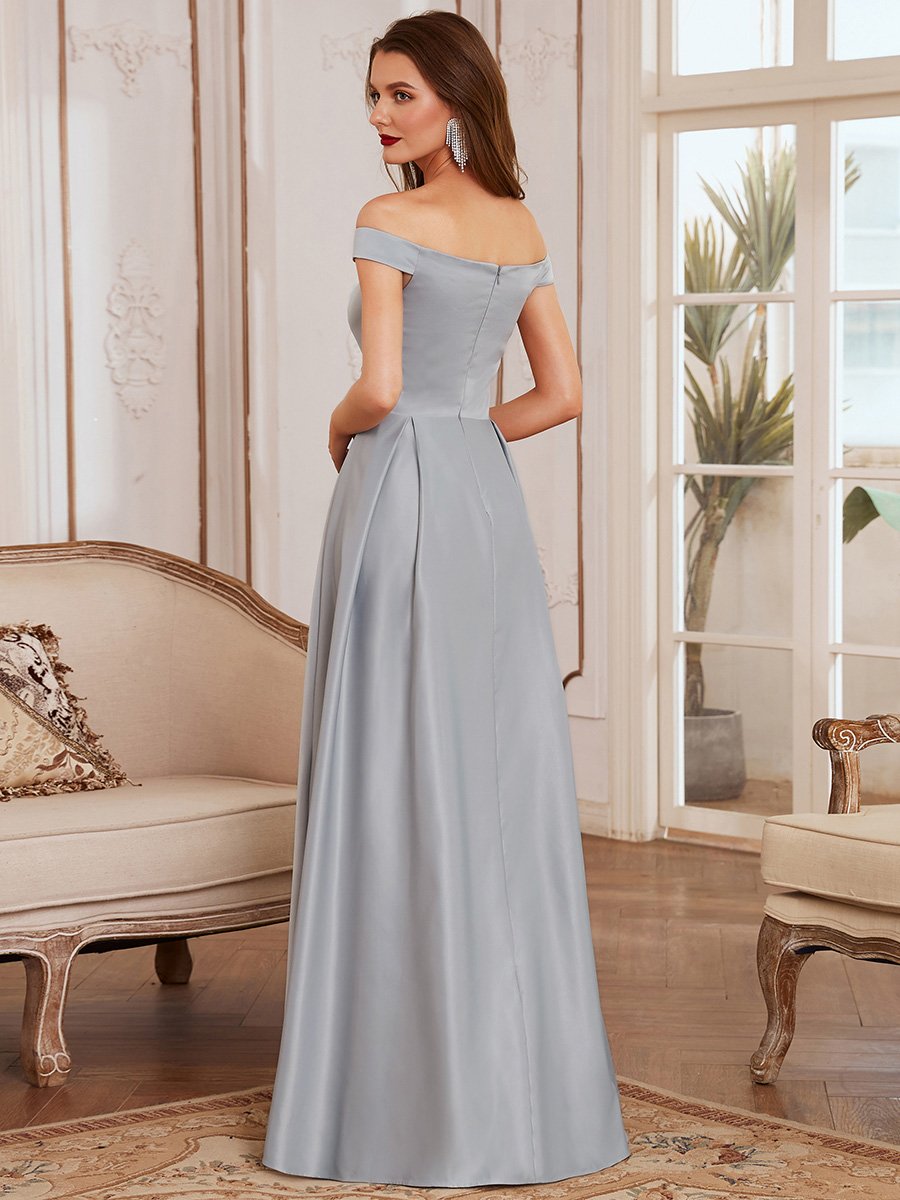 A-Line Off Shoulder Maxi Long Wholesale Prom Dresses