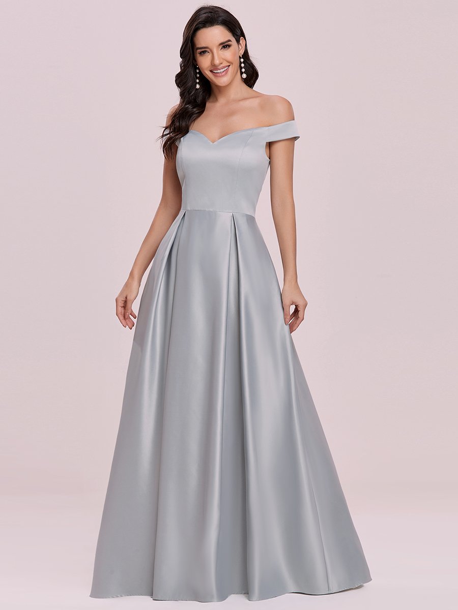 A-Line Off Shoulder Maxi Long Wholesale Prom Dresses