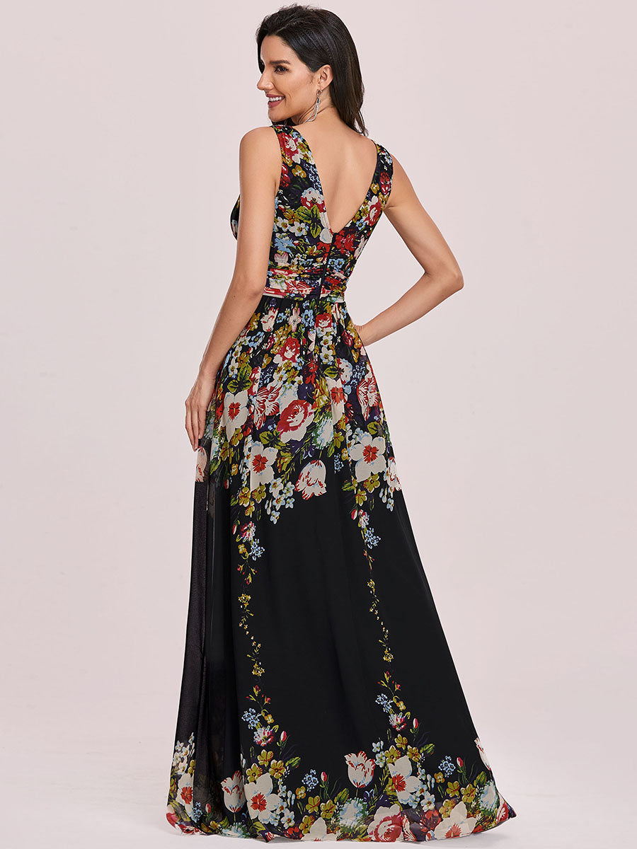 Elegant Wholesale Maxi Long Evening Dresses With Double V-Neck