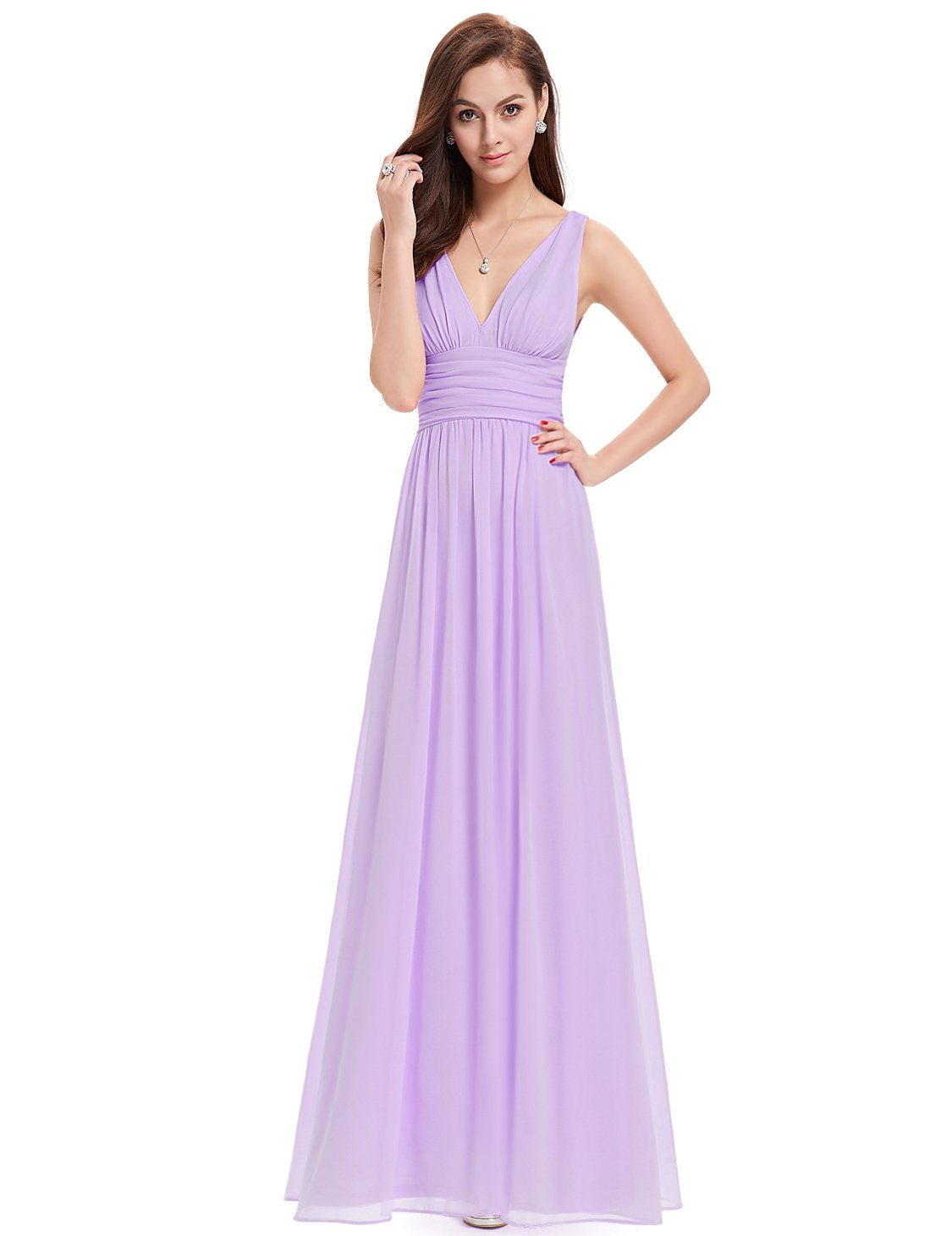 Elegant Wholesale Maxi Long Evening Dresses With Double V-Neck