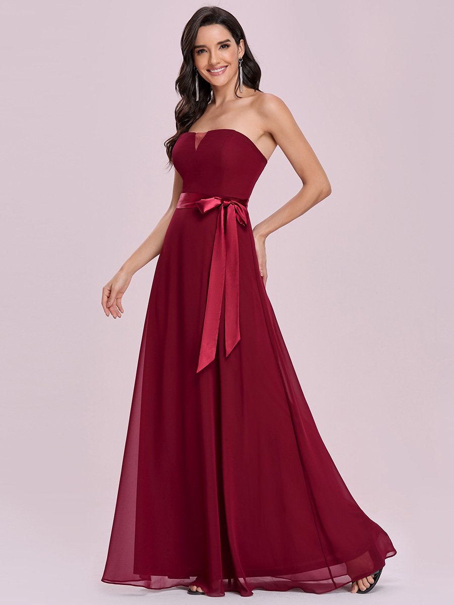 Simple Off Shoulder Wholesale Maxi Bridesmaid Dress
