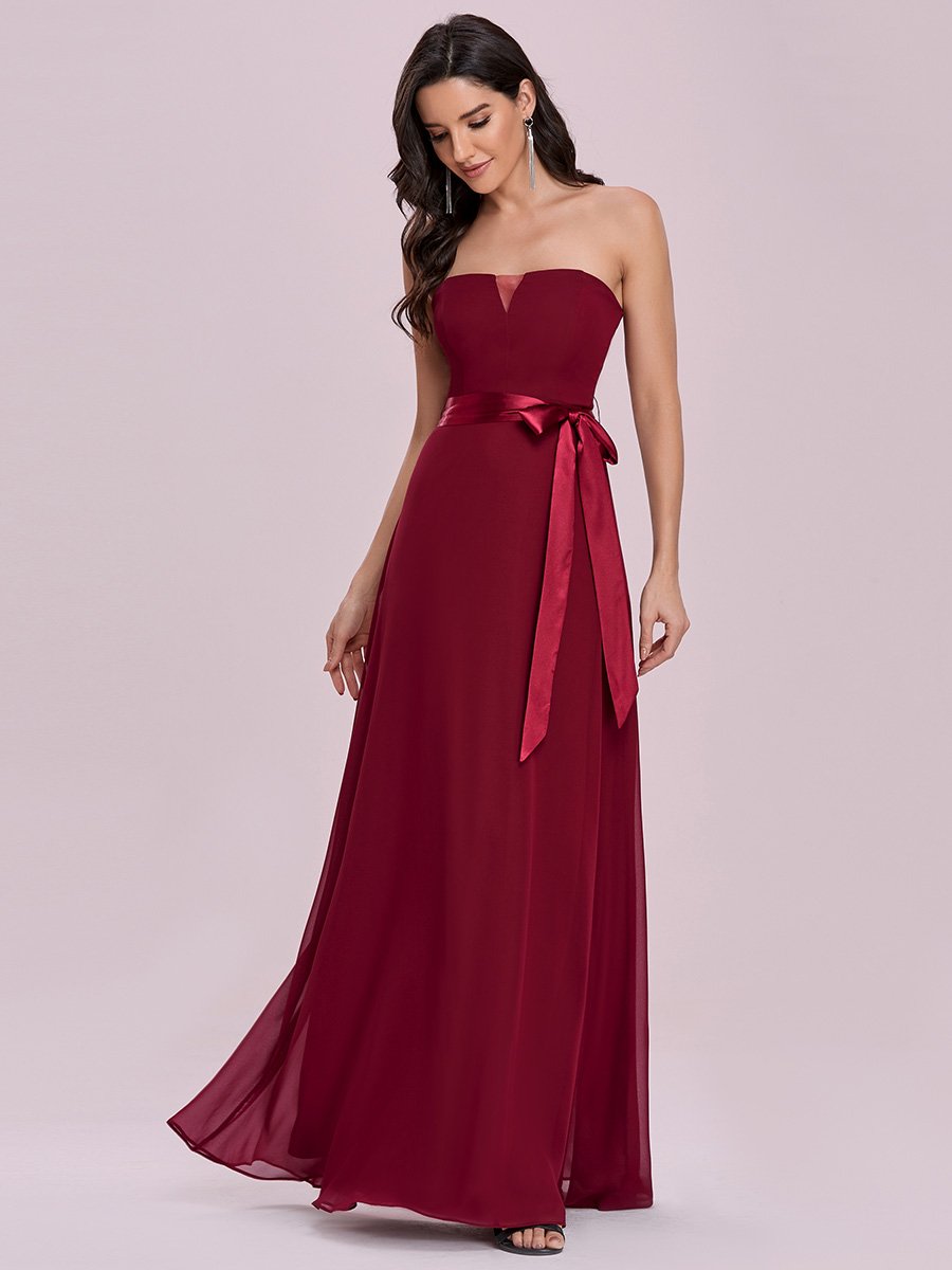 Simple Off Shoulder Wholesale Maxi Bridesmaid Dress