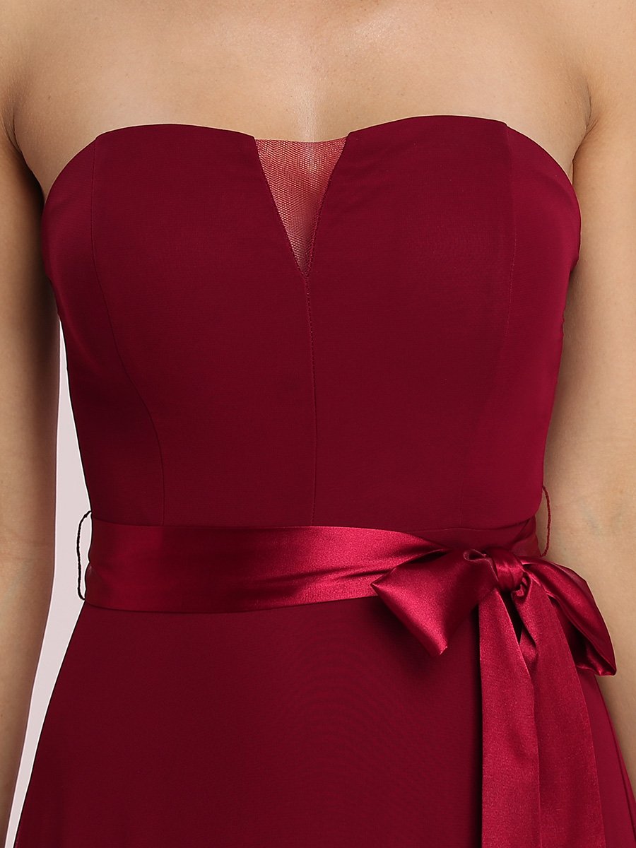 Simple Off Shoulder Wholesale Maxi Bridesmaid Dress