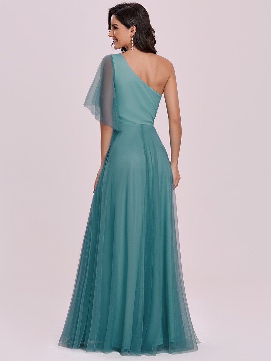 Wholesale Fashion Maxi One Shoulder Tulle Bridesmaid Dress