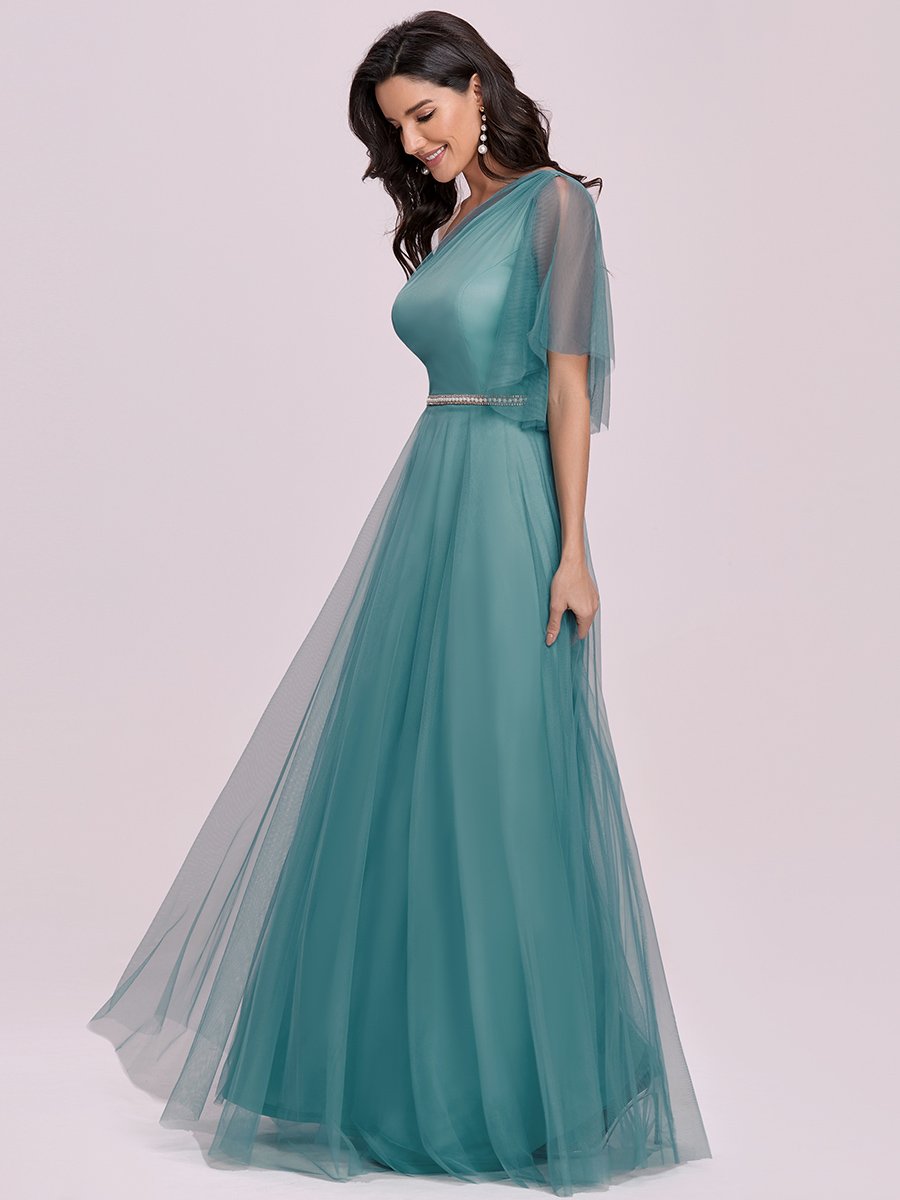 Wholesale Fashion Maxi One Shoulder Tulle Bridesmaid Dress