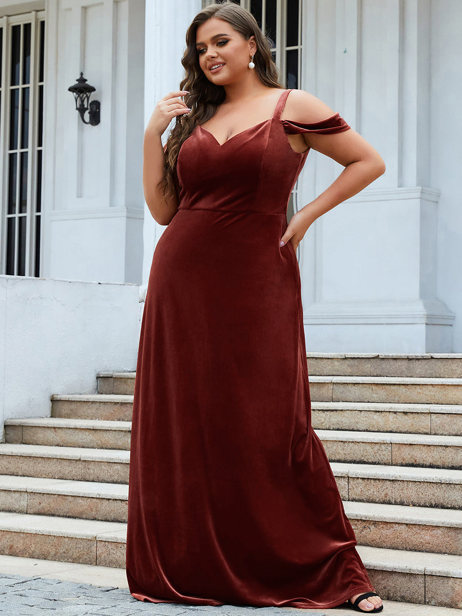 Deep V Neck Sleeveless A Line Shiny Wholesale Bridesmaid Dresses