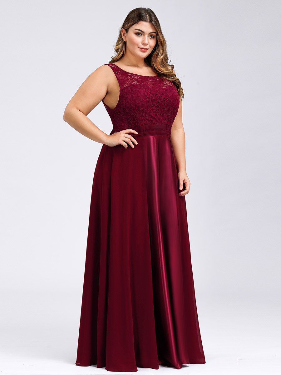 Plus Size Wholesale Chiffon Bridesmaid Dresses With Lace Top