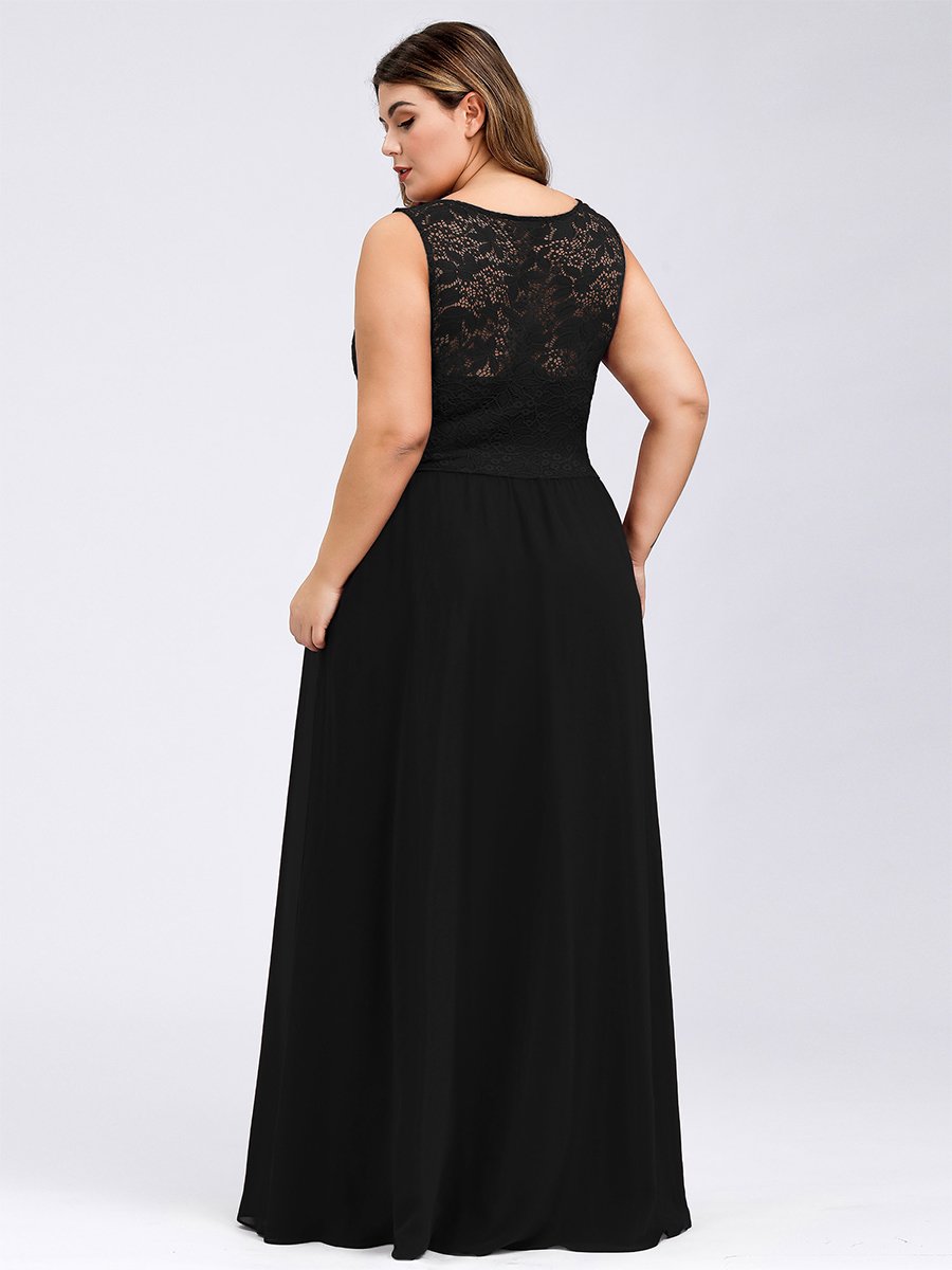 Plus Size Wholesale Chiffon Bridesmaid Dresses With Lace Top