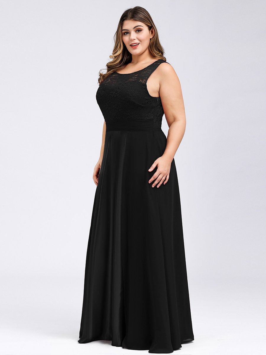Plus Size Wholesale Chiffon Bridesmaid Dresses With Lace Top