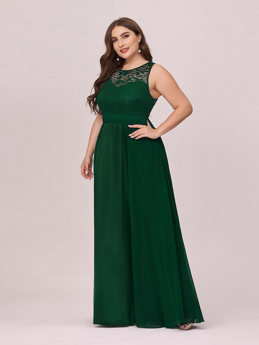 Plus Size Wholesale Chiffon Bridesmaid Dresses With Lace Top